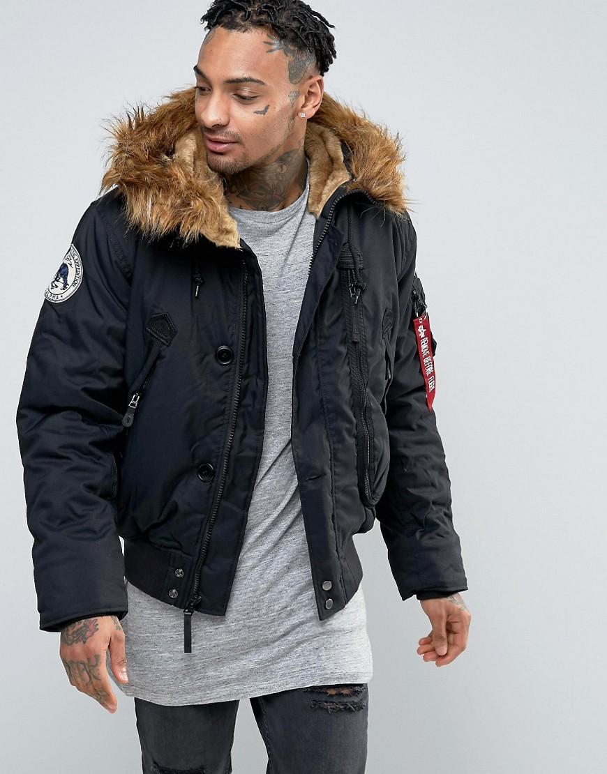 Alpha Industries Bomber Jacket With Faux Fur Trim In Regular Fit In ...