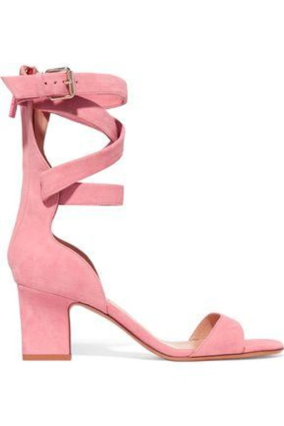 Shop Valentino Woman Suede Sandals Baby Pink