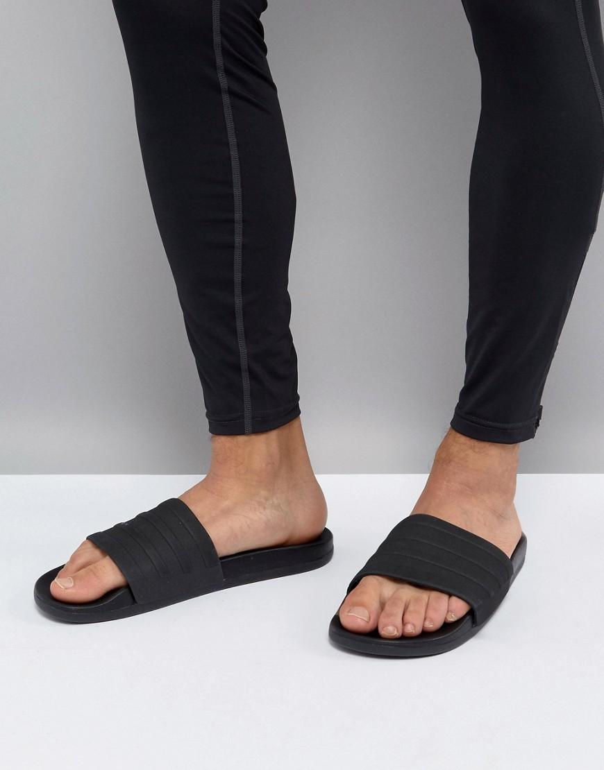 adidas adilette cf  mono black slippers