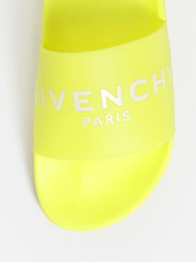 Shop Givenchy Men's Yellow Logo Slides