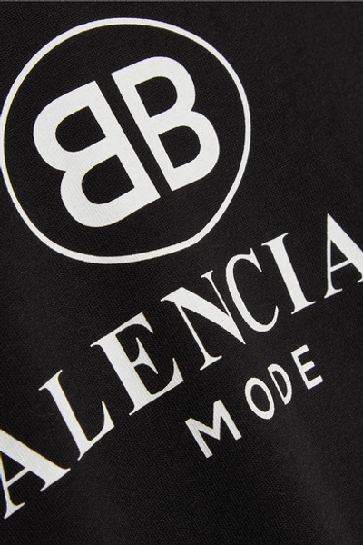 Shop Balenciaga Oversized Printed Cotton-jersey T-shirt