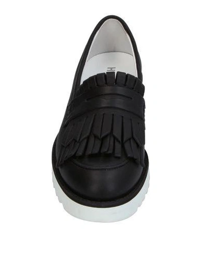 Shop Hogan Woman Loafers Black Size 6 Leather