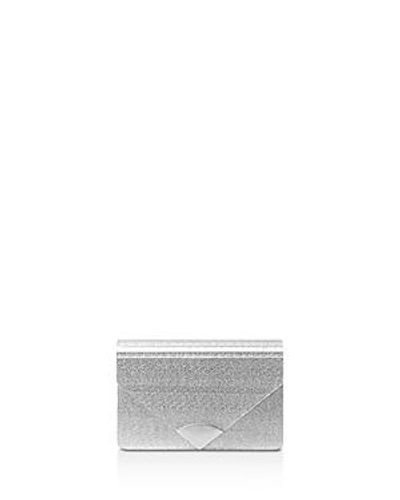 Shop Michael Michael Kors Barbara Medium Envelope Clutch In Silver/silver