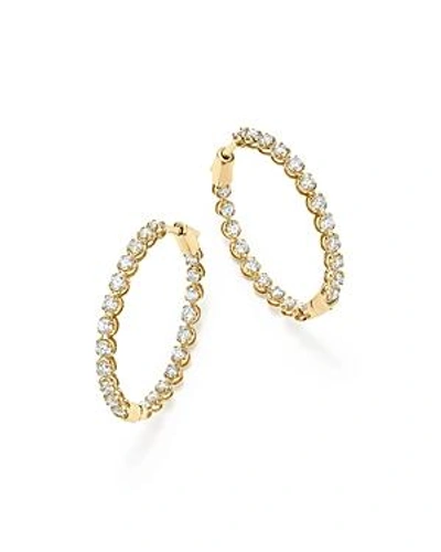 Shop Bloomingdale's Own Diamond Inside-out Hoop Earrings In 14k Yellow Gold, 3.0 Ct. T.w. - 100% Exclusive In White/gold