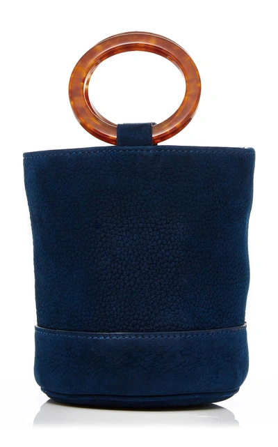 Shop Simon Miller Bonsai 15cm Nubuck Bucket Bag In Blue