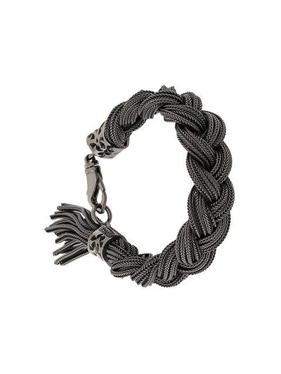 Shop Emanuele Bicocchi Woven Chains Bracelet - Metallic