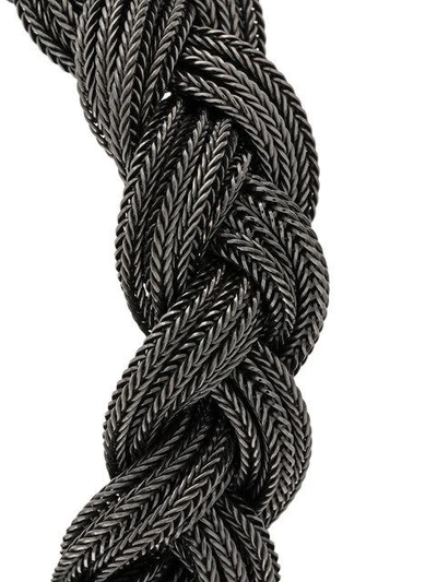 Shop Emanuele Bicocchi Woven Chains Bracelet - Metallic