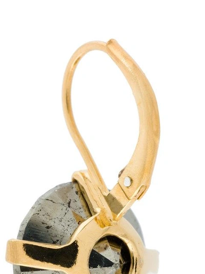 Shop Wouters & Hendrix Curiosities Pyrite Earrings In Metallic