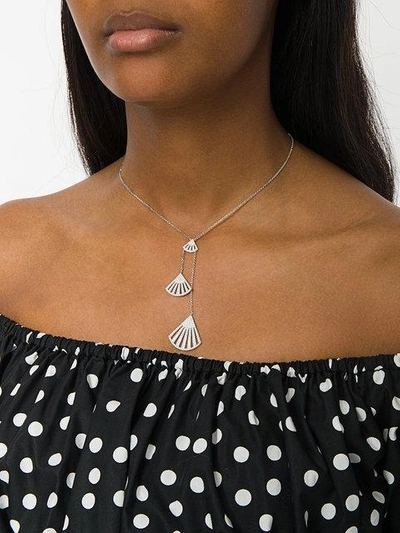 Shop Apm Multi Shell Necklace - Metallic