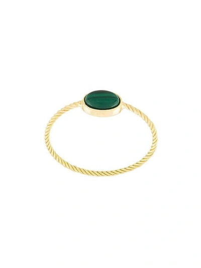 Shop Wouters & Hendrix Gold Delicate Malachite Ring In Gold
