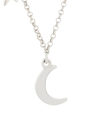 Shop Federica Tosi Moon And Star Necklace In Metallic