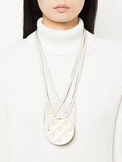 Shop Papieta Hanging Necklace In White
