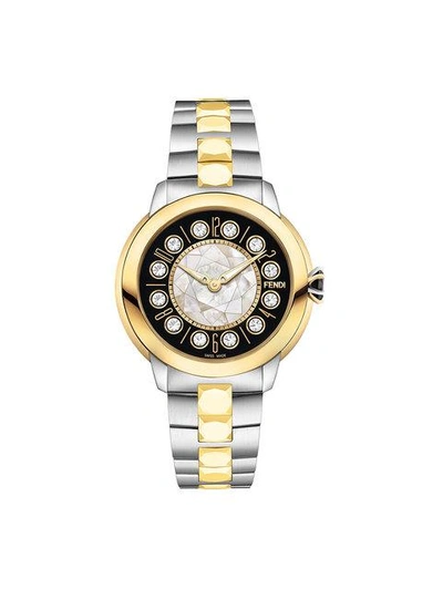 Shop Fendi Ishine Watch In Metallic