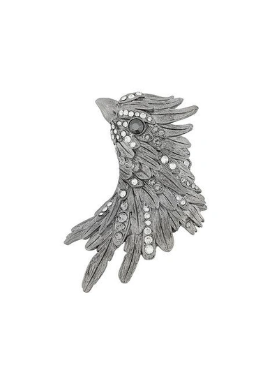 Shop Lanvin Crystal-embellished Bird Brooch