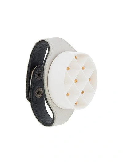 Shop Papieta Grid Bracelet In White