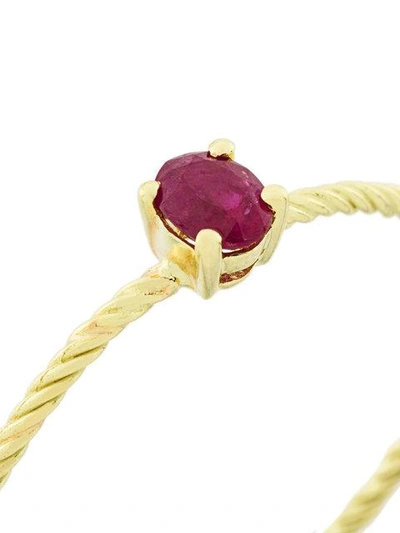 Shop Wouters & Hendrix Gold Pearl & Ruby Set Of Rings In Gold