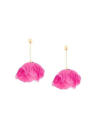 Shop Aurelie Bidermann Pistil Pivoine Earrings In Pink