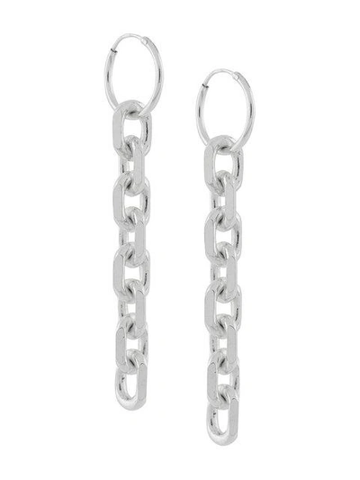 Shop Coup De Coeur Chunky Chain Earrings In Metallic