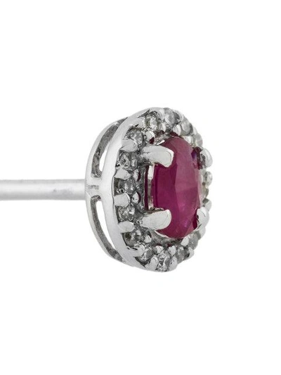 Wouters & Hendrix Gold 18kt Gold, Diamond And Ruby Stud Earrings In Gold