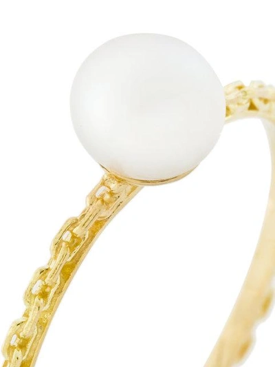Shop Wouters & Hendrix Gold Pearl & Emerald Set Of Rings In Metallic