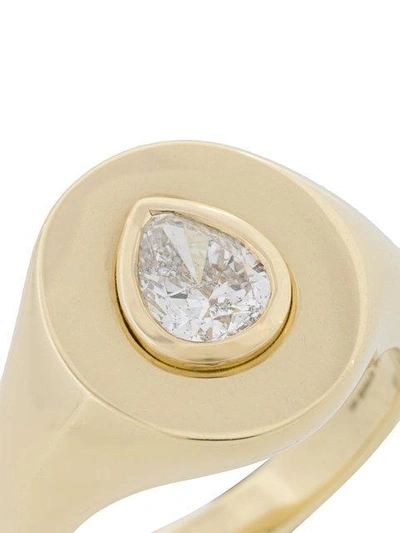 Shop Jemma Wynne Pear Oval Signet Ring - Metallic