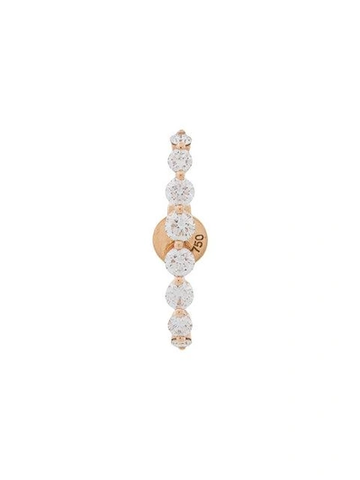 Shop Anita Ko 18kt Rose Gold Large Floating Diamond Earring In Metallic