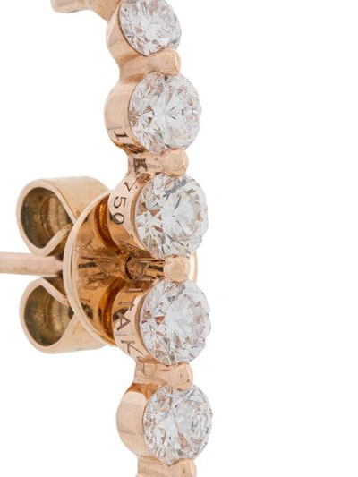 Shop Anita Ko 18kt Rose Gold Large Floating Diamond Earring In Metallic