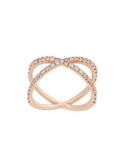 Shop Eva Fehren Shorty X Ring In Metallic