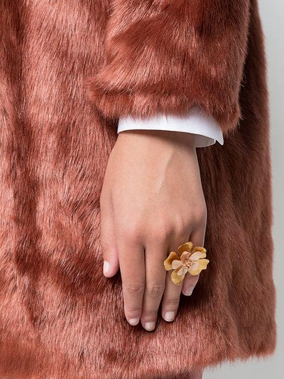 Shop Oscar De La Renta Bold Flower Ring