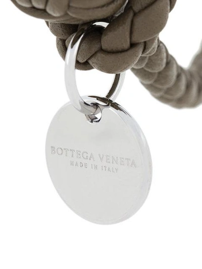 Shop Bottega Veneta Steel Intrecciato Nappa Bracelet - Brown