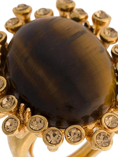 Shop Oscar De La Renta Tiger Eye Stone Ring