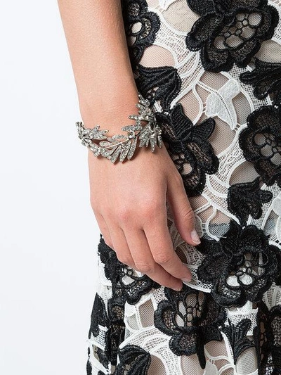 Shop Oscar De La Renta Tropical Palm Bracelet - Grey