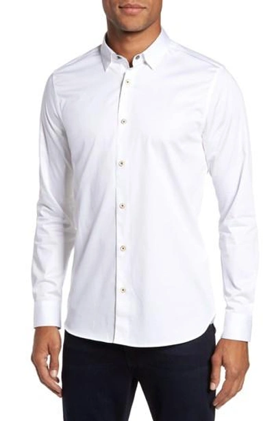 Shop Ted Baker Marsay Modern Slim Fit Sport Shirt In White