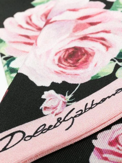 Shop Dolce & Gabbana Twill Bandeau Printed Scarf - Multicolour
