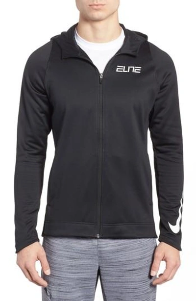 Nike Therma Elite Zip Hoodie In Black/ Black/ Black/ White | ModeSens