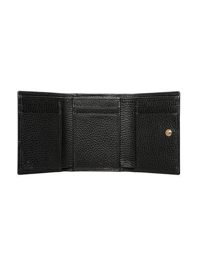 Shop Gucci Gg Marmont Leather Wallet In Black