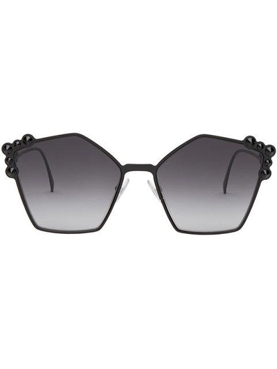 Shop Fendi Eyewear 'can Eye' Sonnenbrille - Schwarz In Black