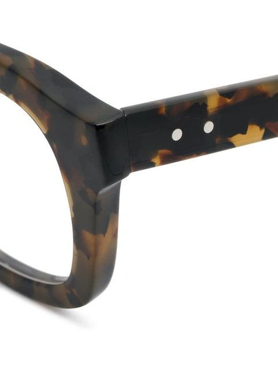 Shop Thom Browne Tortoiseshell Bold Glasses In Brown