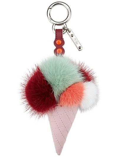 Shop Fendi Ice Cone Bag Charm In Multicolour