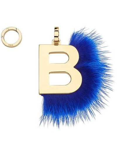 Shop Fendi Abclick B Pendant Charm - Blue