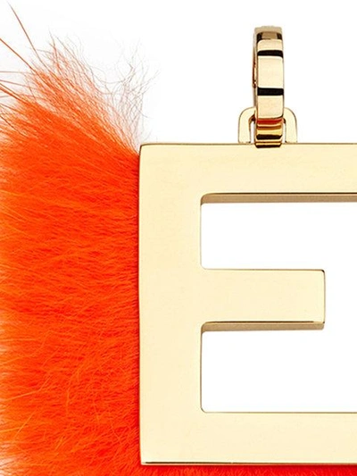 Shop Fendi Abclick E Pendant Charm - Orange