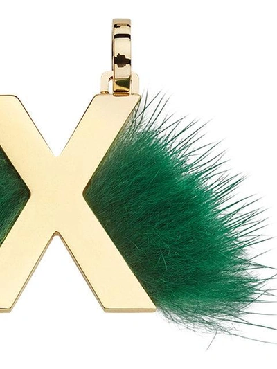 Shop Fendi Abclick X Pendant Charm - Green