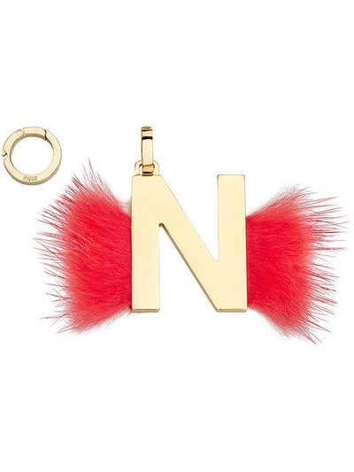 Shop Fendi Abclick N Pendant Charm - Red