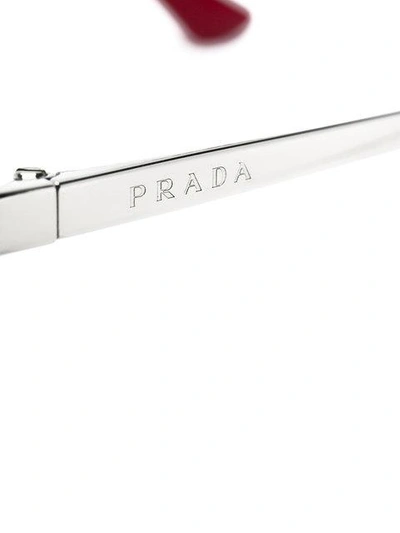 Shop Prada Eyewear Pr 54uv Glasses - Metallic