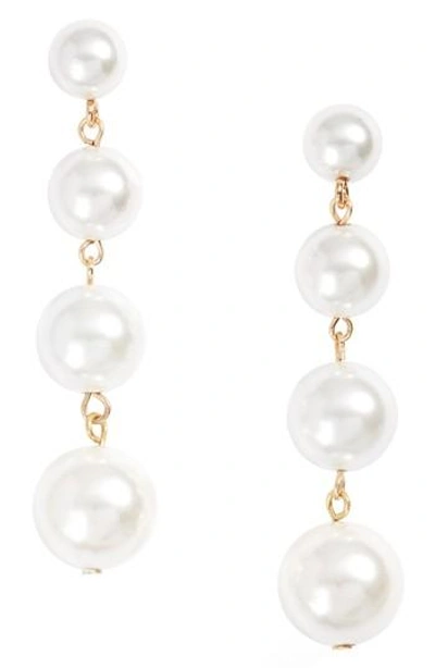 Shop Rebecca Minkoff Statement Drop Earrings In Pearl