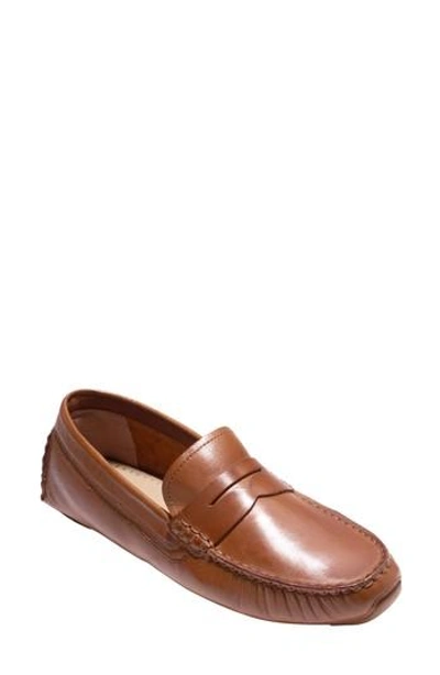 Shop Cole Haan Rodeo Penny Driving Loafer In Luggage Leather