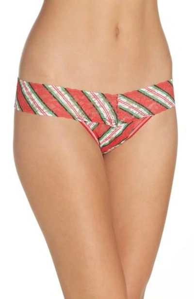Hanky Panky It's A Wrap Original Rise Thong In Red Multi