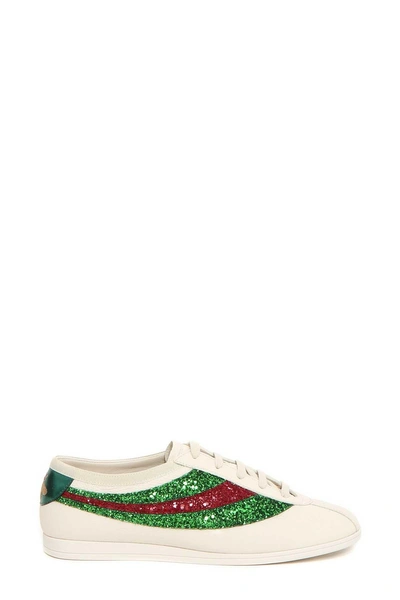 Shop Gucci Falacer Sneaker With Glitter Web In Multicolor