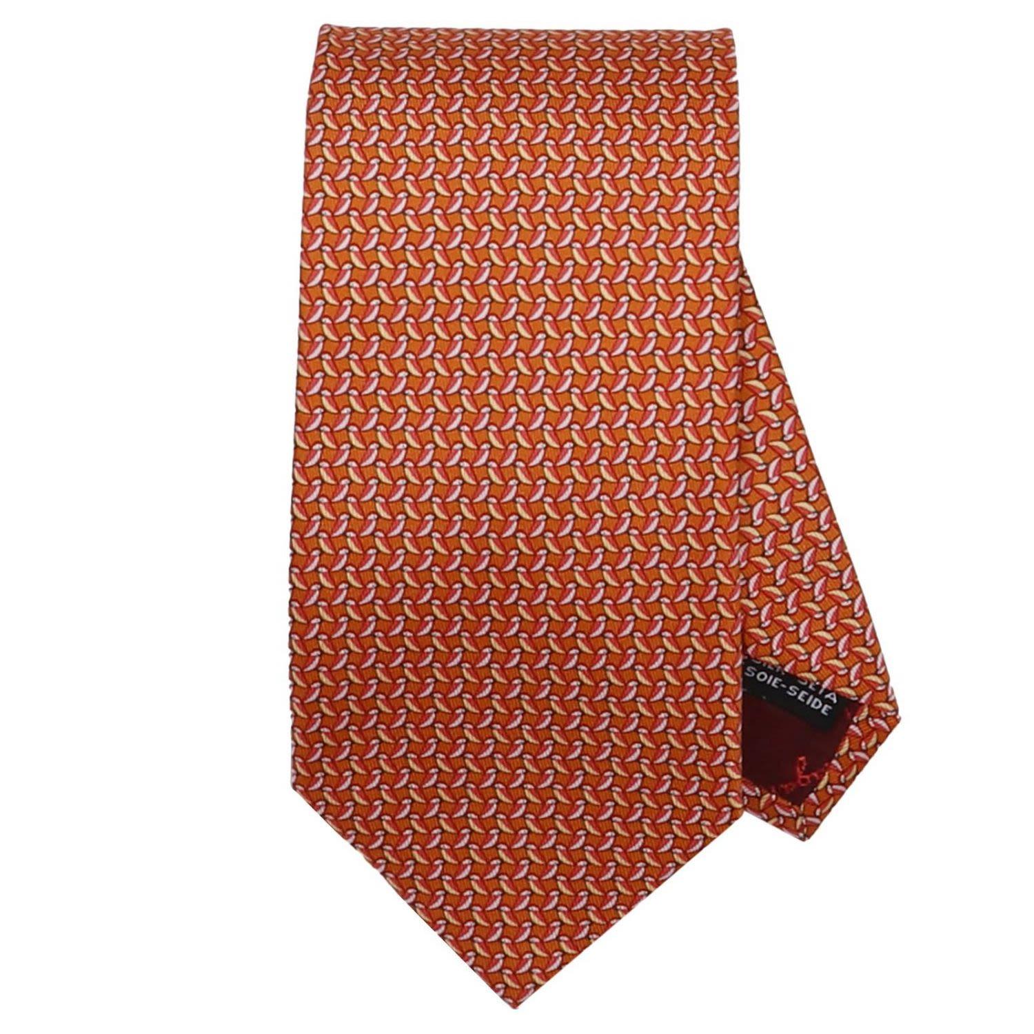 Salvatore Ferragamo Tie Tie Men In Orange ModeSens