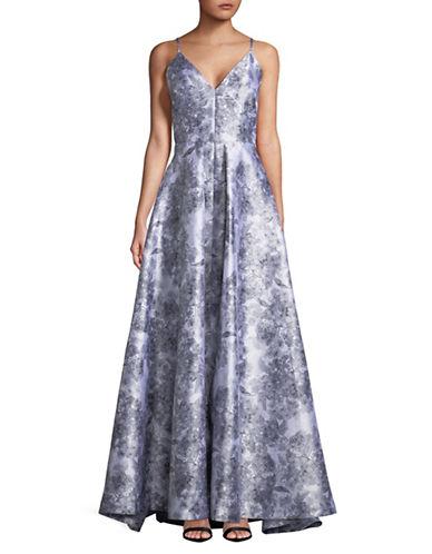 calvin klein floral ball gown